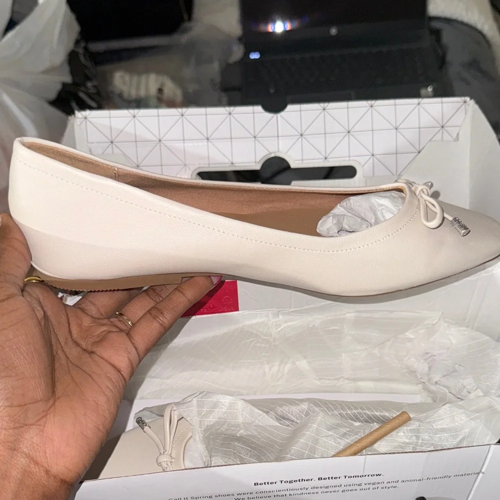 Call It Spring Cream Ballet Flats - Picture 3 of 3